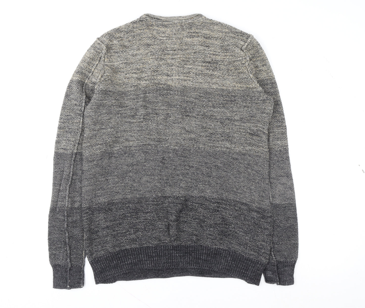 tigha Mens Grey Knit Pullover Sweatshirt Size S Regular Fit