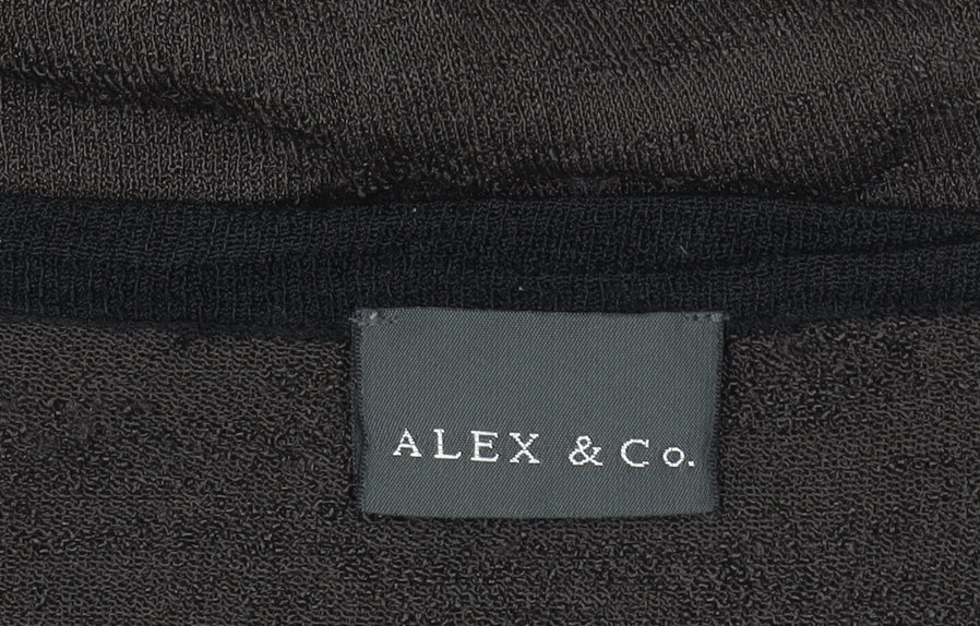 Alex & Co. Women Brown 3/4 Sleeve Knit V-Neck Cardigan Size 10