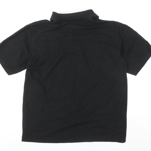 Alsico Men's Black Short Sleeve Work Polo Shirt L With DHL Logo