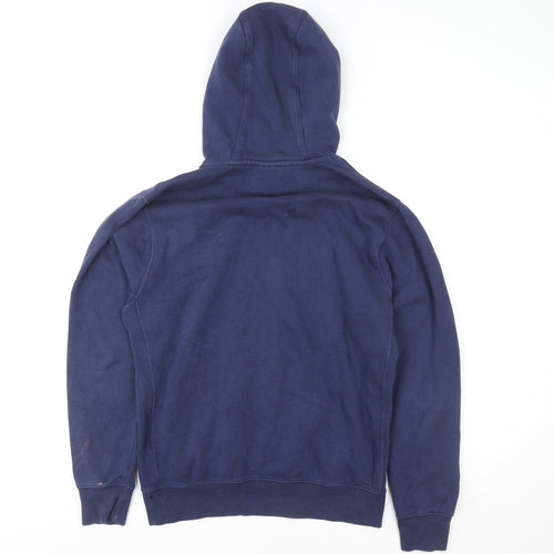Nike Men's Blue Pullover Hoodie S Graphic Logo Fleece Sweatshirt
