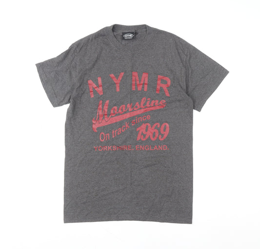 NYMR North Yorkshire Moors Railway Men's Grey Graphic T-Shirt Size S