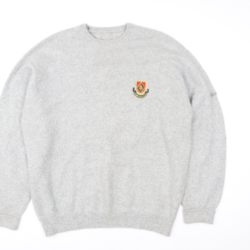 Pringle Men’s Grey Wool Angora Crew Neck Pullover Jumper L