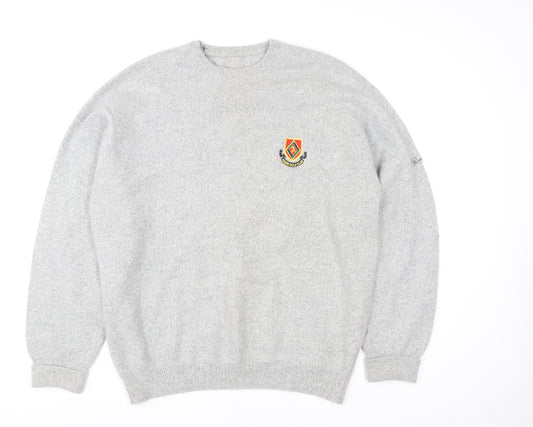 Pringle Men’s Grey Wool Angora Crew Neck Pullover Jumper L