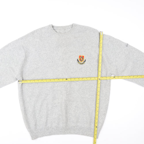 Pringle Men’s Grey Wool Angora Crew Neck Pullover Jumper L