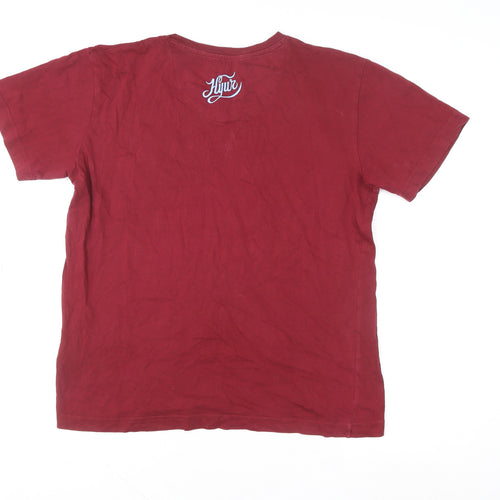 HYWR Boys Red Cotton Short Sleeve Pocket T-Shirt Size XL Casual