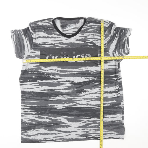 Adidas Men's Grey Camouflage 2XL Sports Essentials T-Shirt