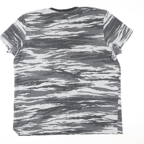 Adidas Men's Grey Camouflage 2XL Sports Essentials T-Shirt