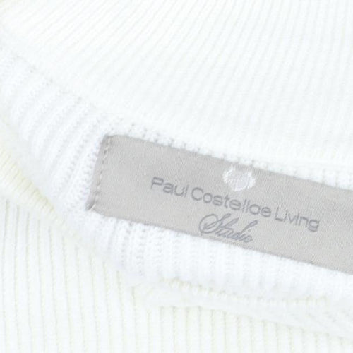 Paul Costelloe Living Women Beige & White Pullover Sweatshirt Small
