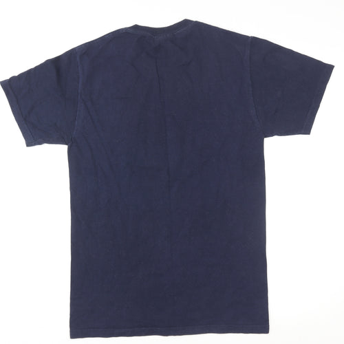 NYPD Navy Blue Men's Small Graphic Cotton T-Shirt by Torkia
