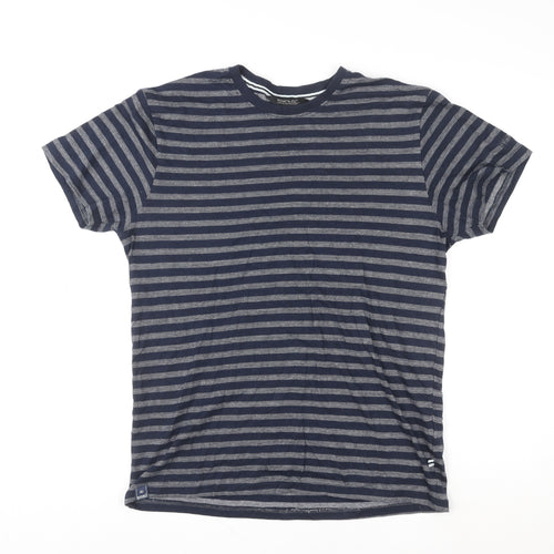 Regatta Unisex Blue Striped Short Sleeve Cotton T-Shirt M