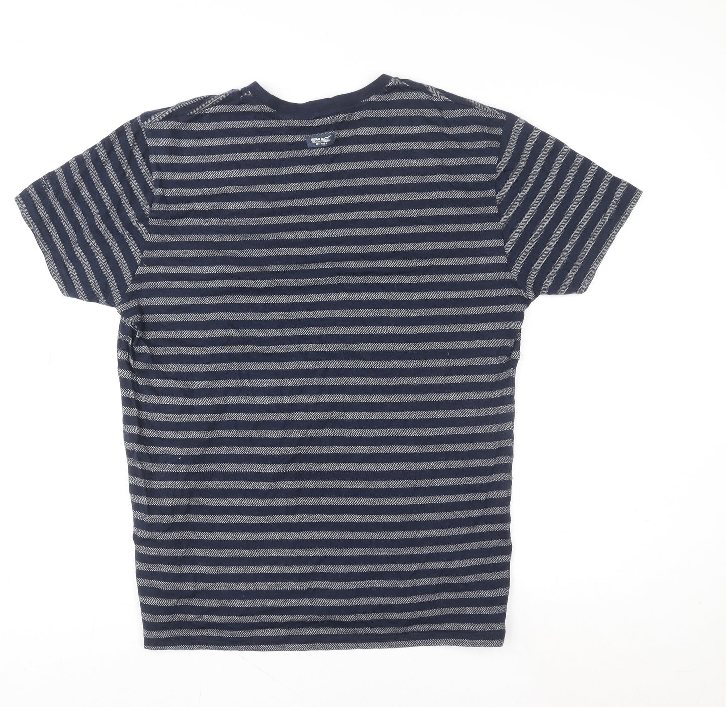 Regatta Unisex Blue Striped Short Sleeve Cotton T-Shirt M