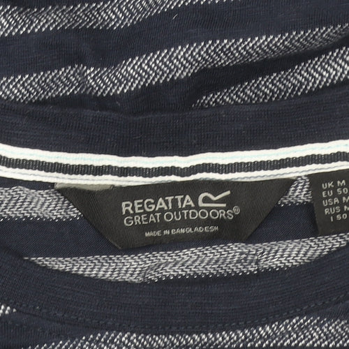 Regatta Unisex Blue Striped Short Sleeve Cotton T-Shirt M