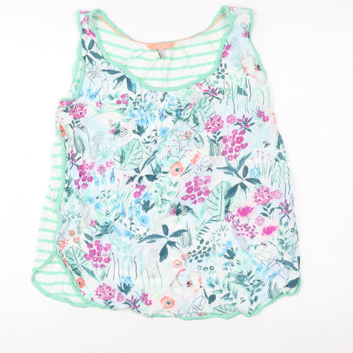 Joules Womens Multicoloured Floral Cotton Tank Top Size 14