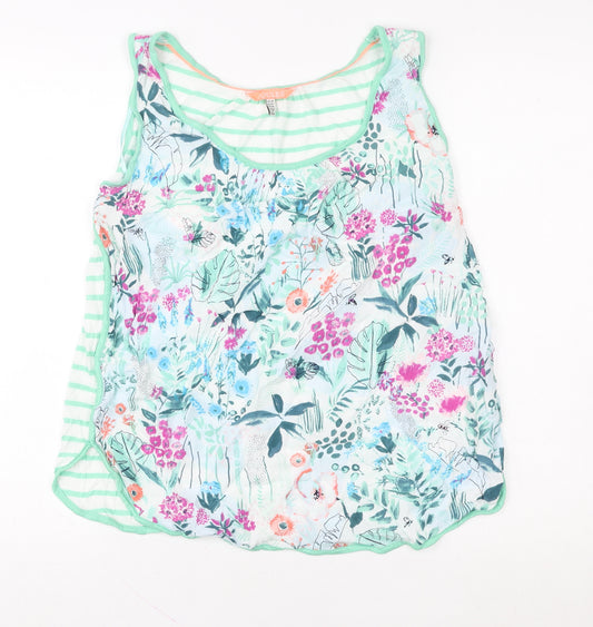 Joules Womens Multicoloured Floral Cotton Tank Top Size 14