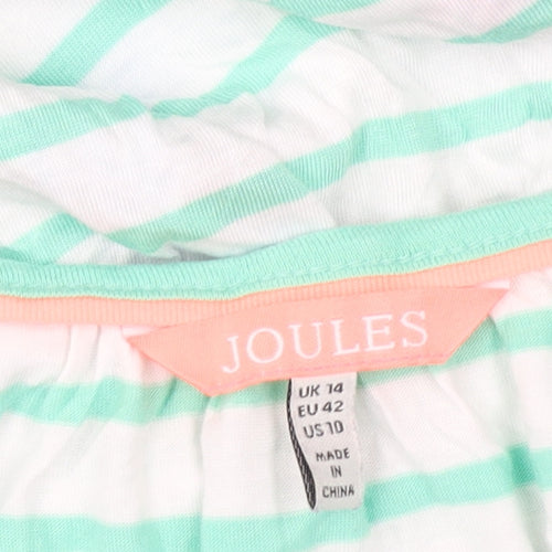 Joules Womens Multicoloured Floral Cotton Tank Top Size 14