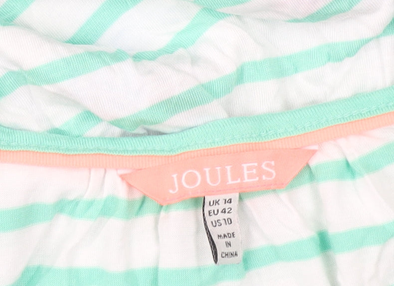 Joules Womens Multicoloured Floral Cotton Tank Top Size 14