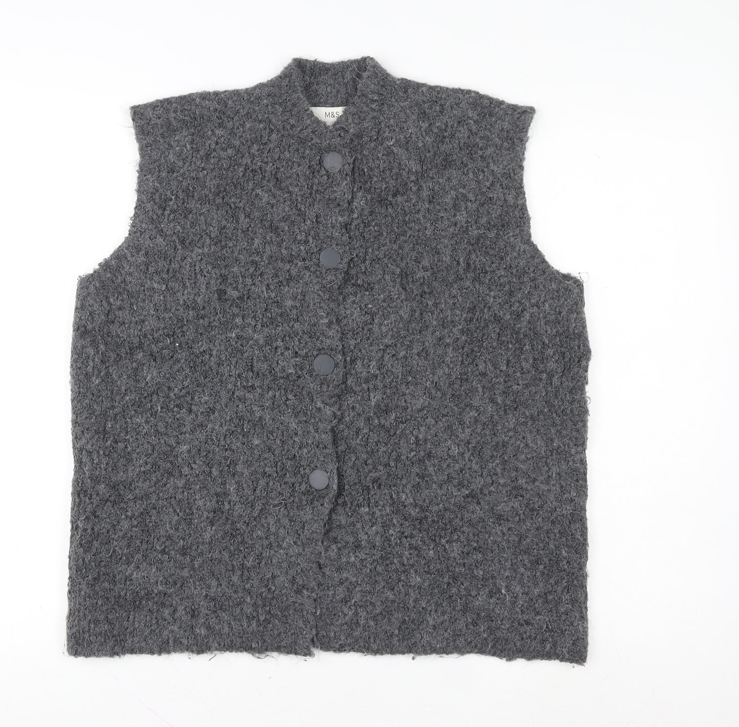 Marks and Spencer Women’s Grey Wool Blend Sleeveless Vest XS