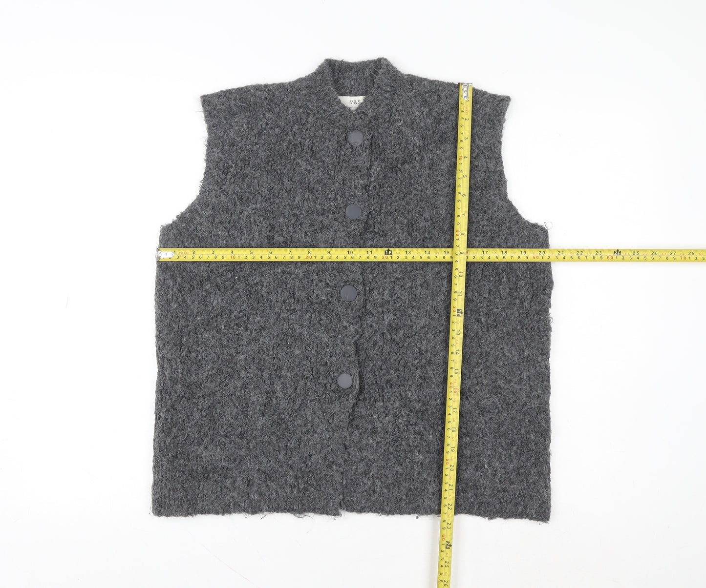 Marks and Spencer Women’s Grey Wool Blend Sleeveless Vest XS