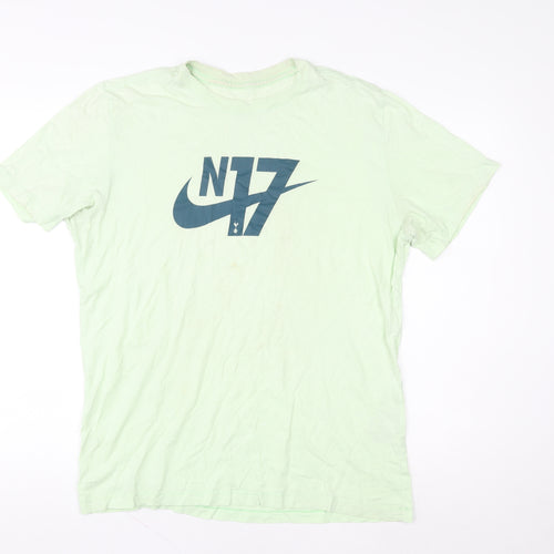 Nike Men's Green N17 Graphic Sports T-Shirt Size L