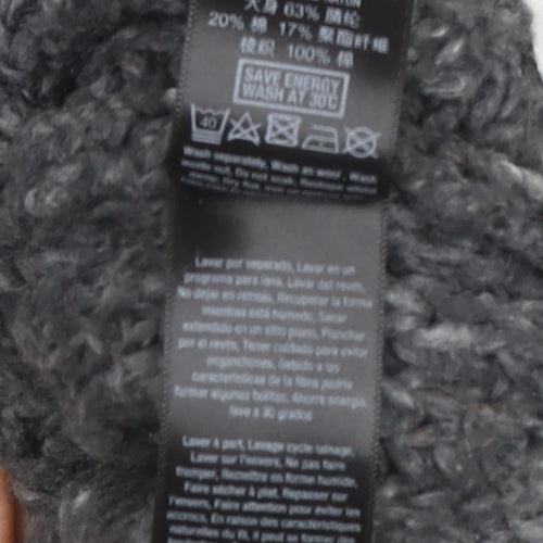 Miss Selfridge Womens Grey Mock Neck Chunky Knit Jumper Size 10