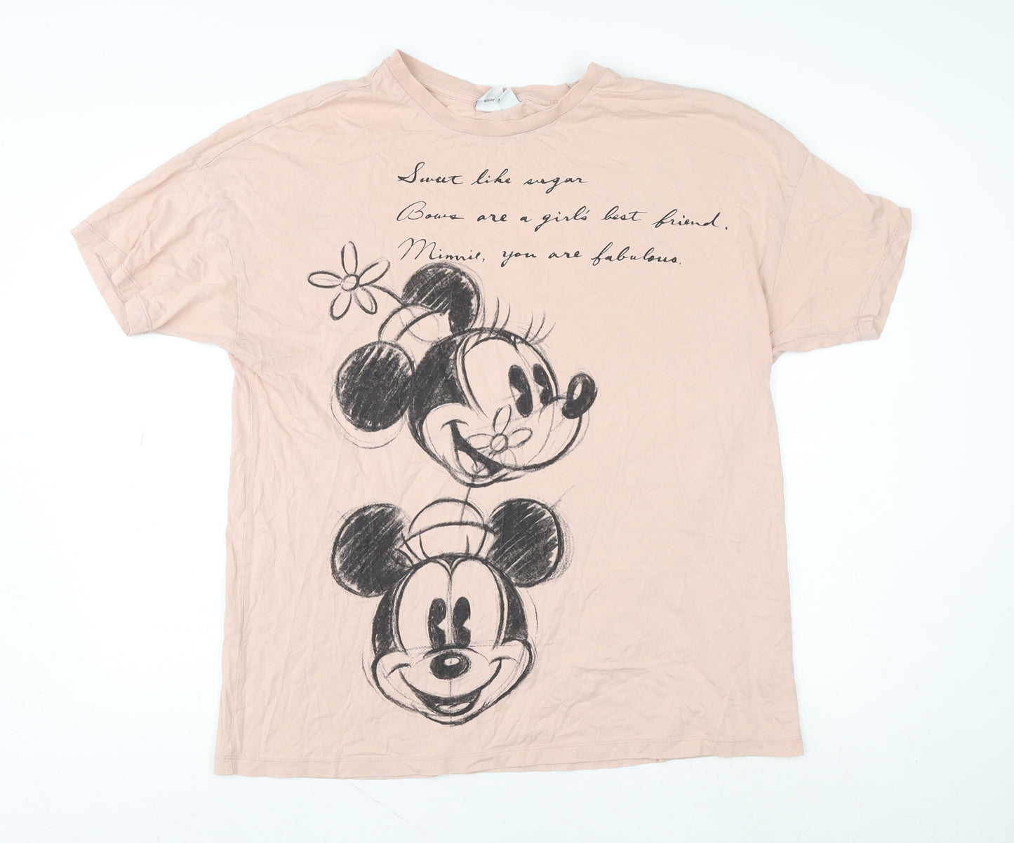 Primark Disney Women Pink Minnie Mouse T-Shirt Nightshirt L