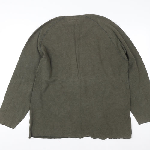 Next Men’s Green Cotton V-Neck Pullover Sweatshirt XL