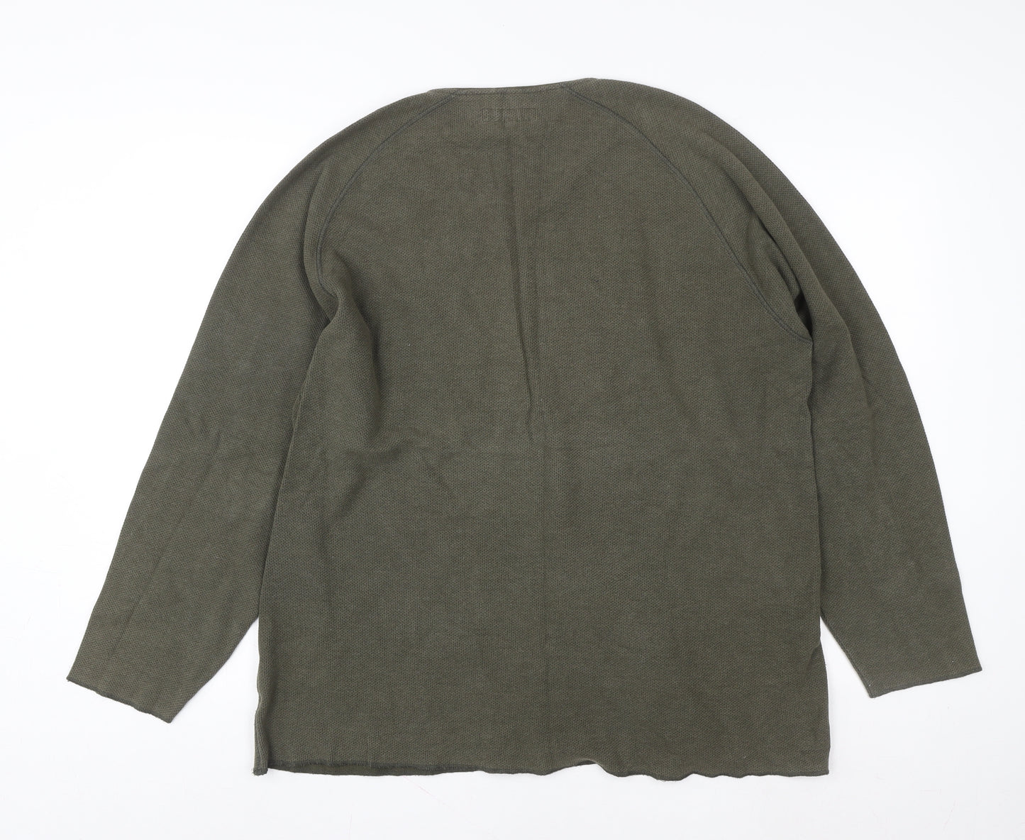 Next Men’s Green Cotton V-Neck Pullover Sweatshirt XL