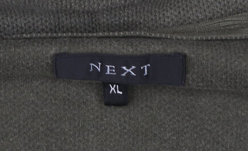 Next Men’s Green Cotton V-Neck Pullover Sweatshirt XL