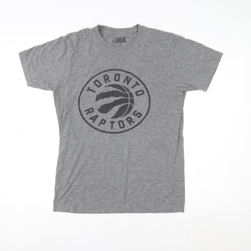 NBA Toronto Raptors Men's Grey Small Graphic T-Shirt