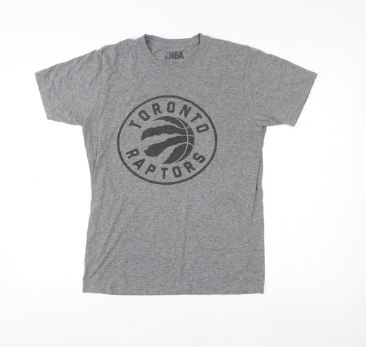 NBA Toronto Raptors Men's Grey Small Graphic T-Shirt