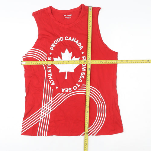Joe Fresh Men's Red Sleeveless Patriotic Graphic T-Shirt M