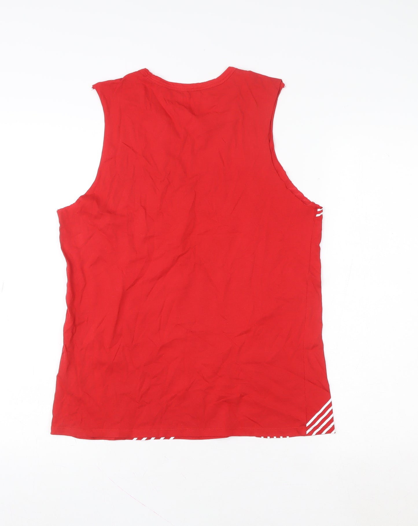 Joe Fresh Men's Red Sleeveless Patriotic Graphic T-Shirt M