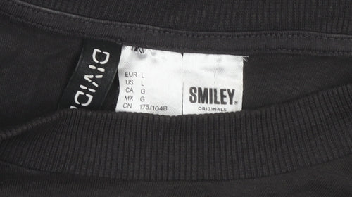 Smiley Originals Men's Black 1972 Retro Graphic T-Shirt L