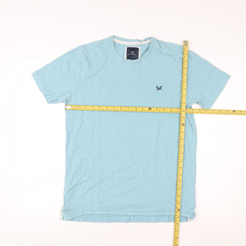 Crew Clothing Women Blue Medium Cotton Basic T-Shirt