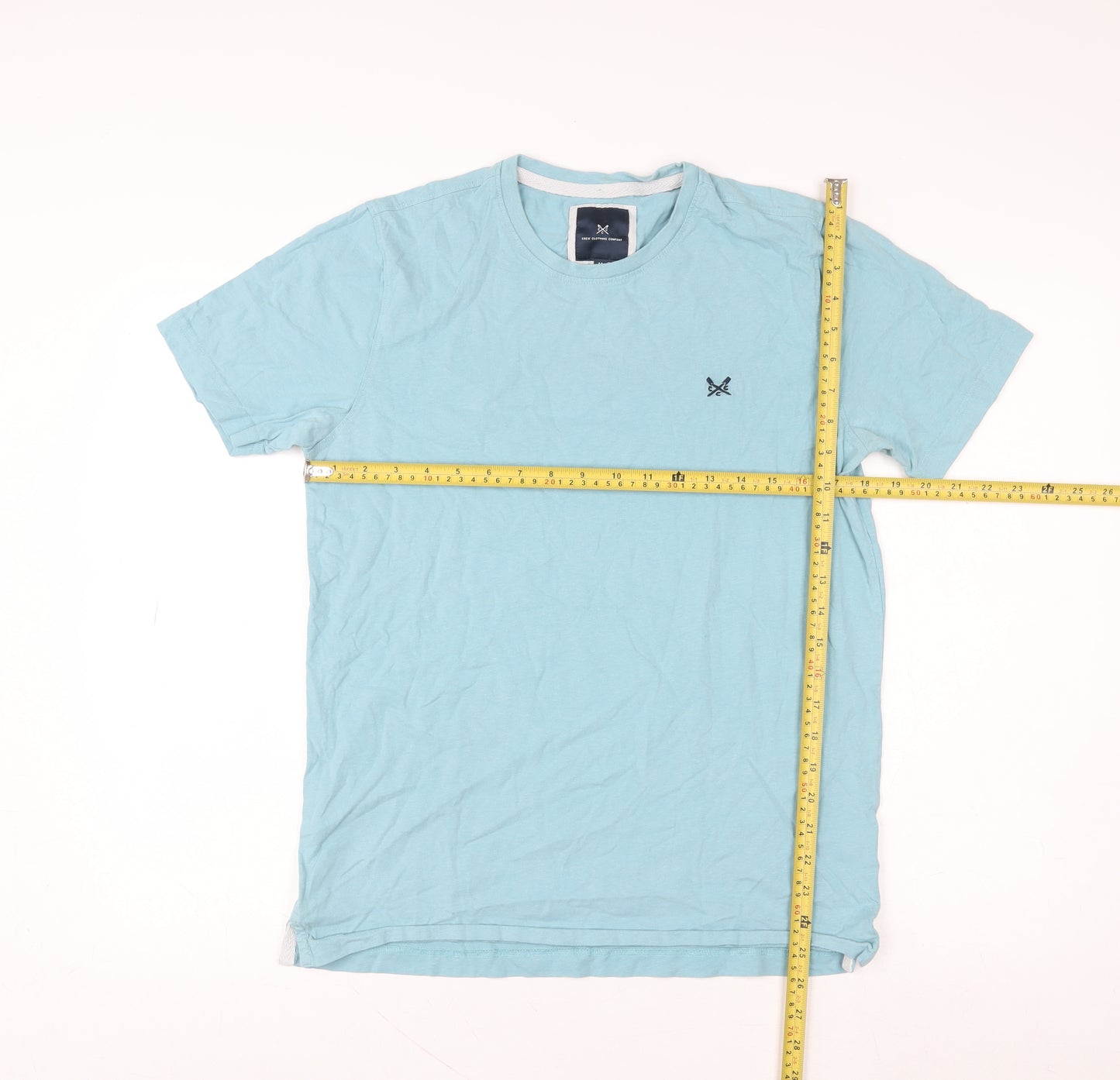Crew Clothing Women Blue Medium Cotton Basic T-Shirt