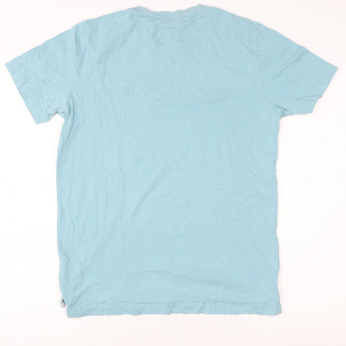 Crew Clothing Women Blue Medium Cotton Basic T-Shirt