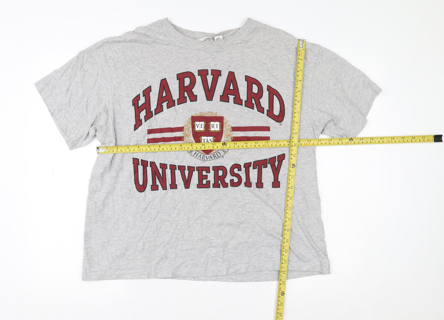 H&M Women’s Grey Harvard University Relaxed T-Shirt Size 12