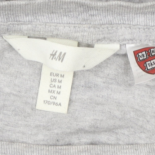 H&M Women’s Grey Harvard University Relaxed T-Shirt Size 12