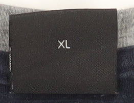 Hugo Boss Men's Blue XL Logo Pullover Sweatshirt