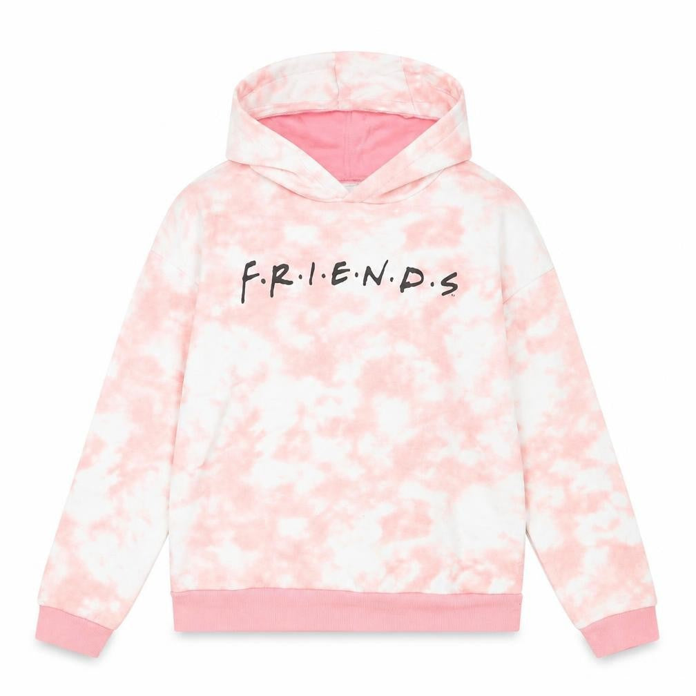 Girls Friends Pink Tie-Dye Pullover Hoodie 8 Years Cotton Blend