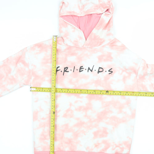 Girls Friends Pink Tie-Dye Pullover Hoodie 8 Years Cotton Blend