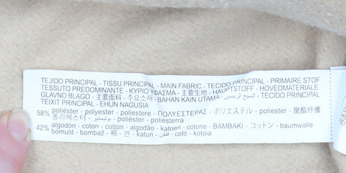 Stradivarius Womens Beige Hoodie Medium Pullover Cotton Blend Sweater