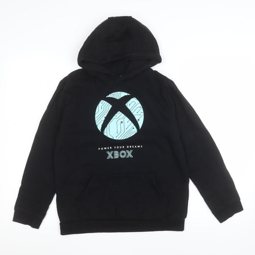 Xbox Boys Black Pullover Hoodie 11-12 Years Fleece Graphic Print