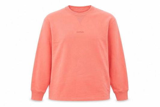 Acne Studios Women Coral Pink Cotton Pullover Sweatshirt M