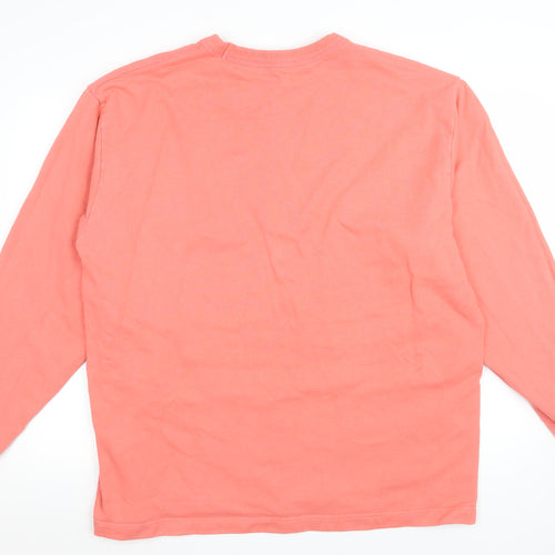 Acne Studios Women Coral Pink Cotton Pullover Sweatshirt M