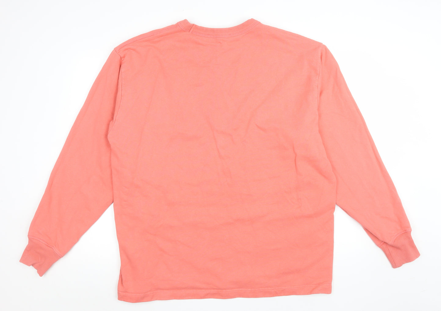 Acne Studios Women Coral Pink Cotton Pullover Sweatshirt M