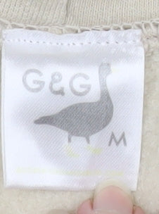 Goose and Gander Men's Beige Pullover Hoodie Size M Logo Sweatshirt