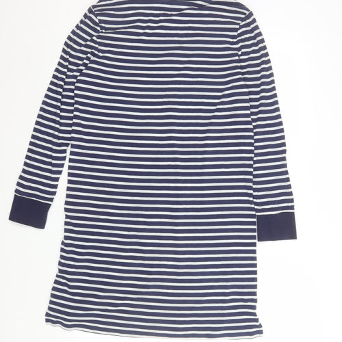John Lewis Women Blue Striped Star Jersey Nightshirt Size 12