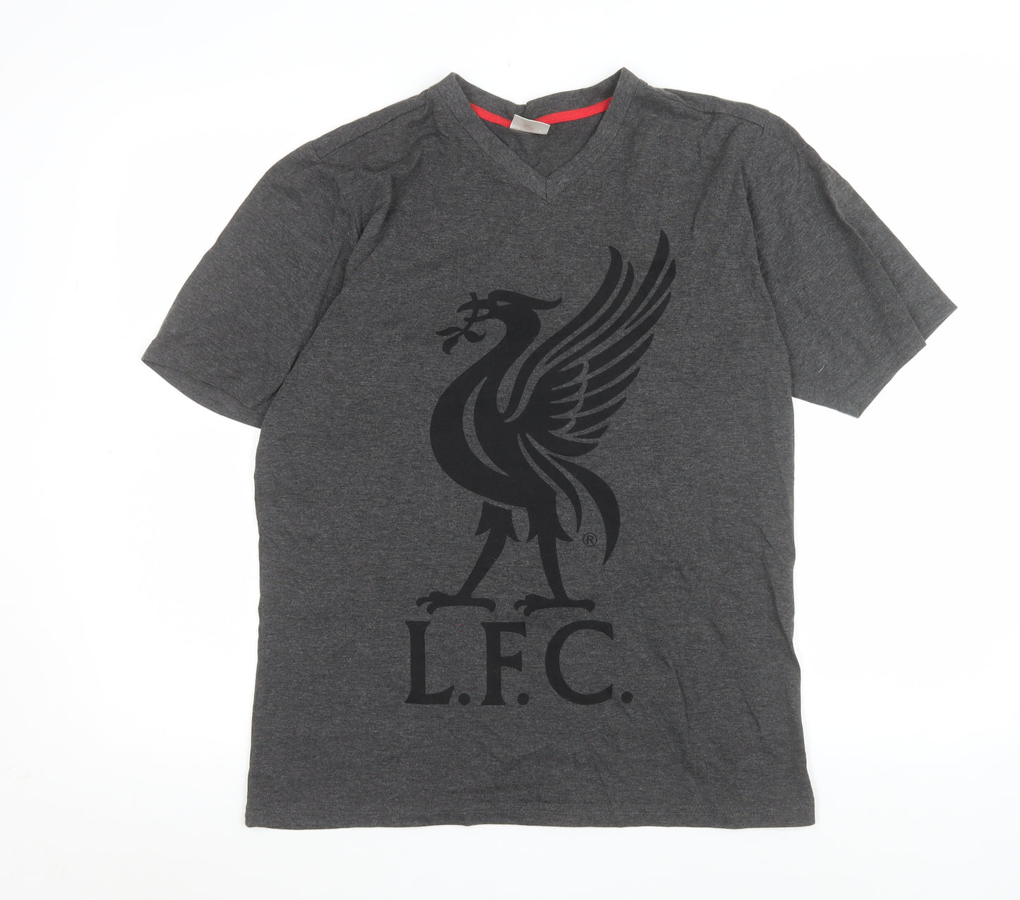 L.F.C. Men’s Grey V-Neck Short Sleeve Sports T-Shirt Size M