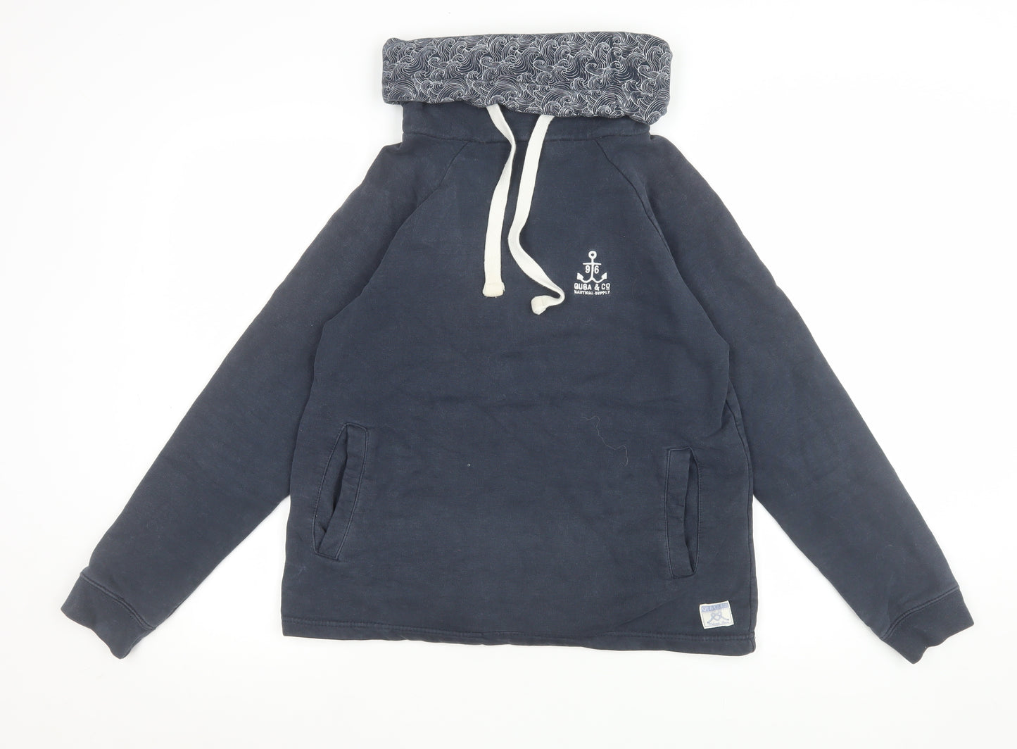 Quba & Co Navy Blue Women's Size 8 Pullover Hoodie with Anchor Logo